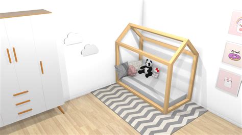 Quarto Maria Francisca De Eva Planta 3D Mooble