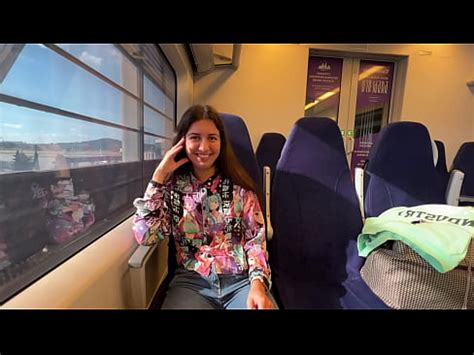 Sexy Babe Y O Seduced A Guy On The Train And Gave Him A Blowjob In Public Xvideos