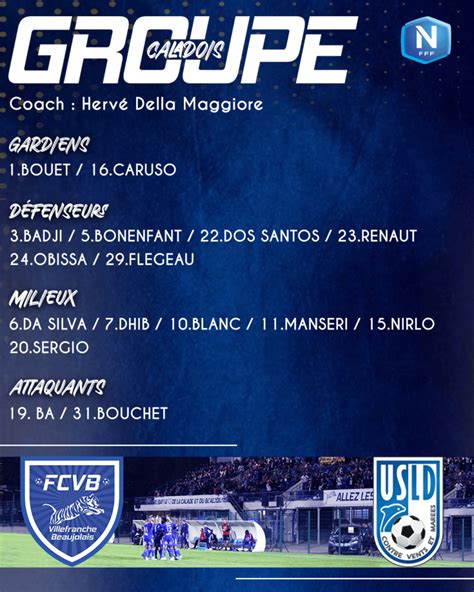 J9 Jour de match FCVB USL Dunkerque Une dynamique à conserver FCVB