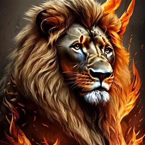 3d Fire Lion Wallpaper