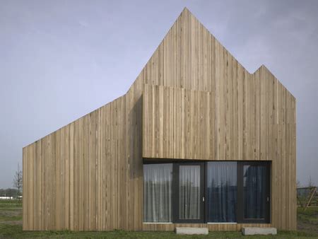 Modern Wooden House Design with Original Shape - DigsDigs