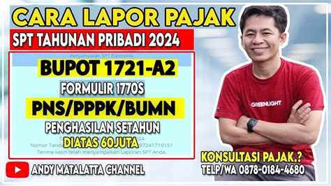 Cara Lapor Spt Pajak Tahunan Pns Pppk Penghasilan Setahun Diatas Juta