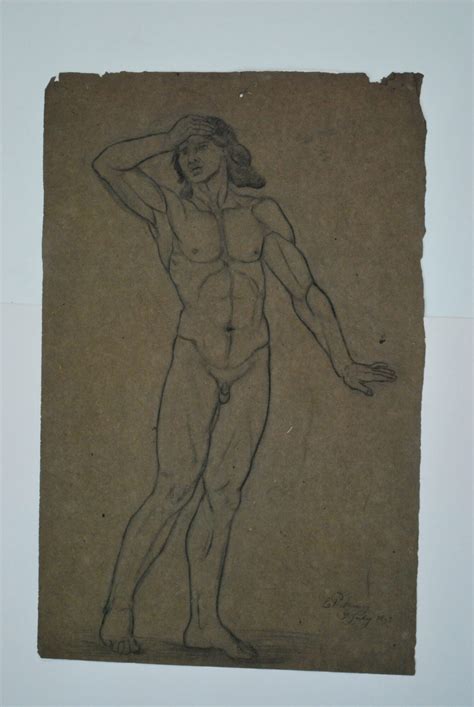 Study Of Standing Male Nude The De Morgan Foundation