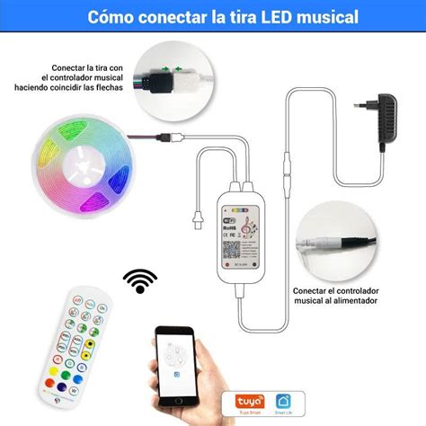 Comprar Kit Tira Musical Led Rgb Conecta La Tira Led Directamente