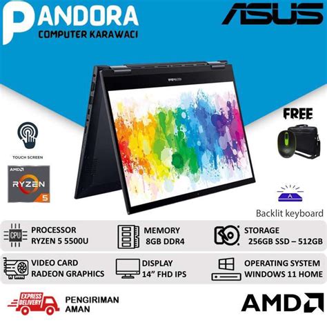 Jual Asus Vivobook Flip Tm Ua Touch In Ryzen U Gb Gb