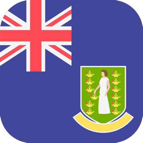 British Virgin Islands Flags Rounded Square Icon