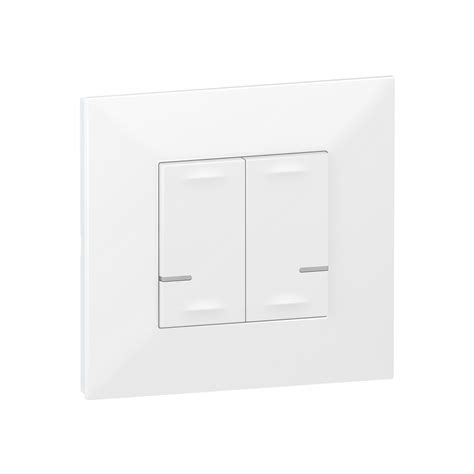 Connected Light Switch With Neutral 2 Gang 2x250w Valena Next White