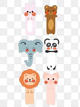 Cartoon Bookmark Hd Transparent, Cartoon Panda Cute Bookmark, Animal Bookmarks, Flat Style ...