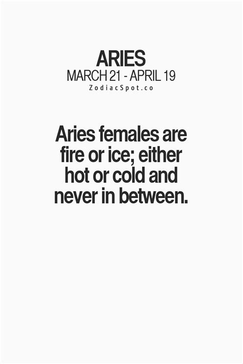 Aries Woman Aries Females Are Fire Or Ice Either Hot Or Cold And