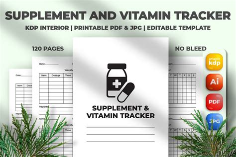 Supplement And Vitamin Tracker KDP Graphic By M9 Design Creative Fabrica