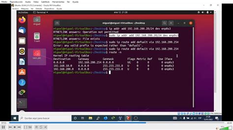 Como Configurar Direccion Ip Static En Linux Por La Terminal Youtube