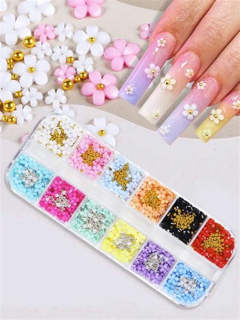 1box Flower Design Nail Art Decoration SHEIN USA