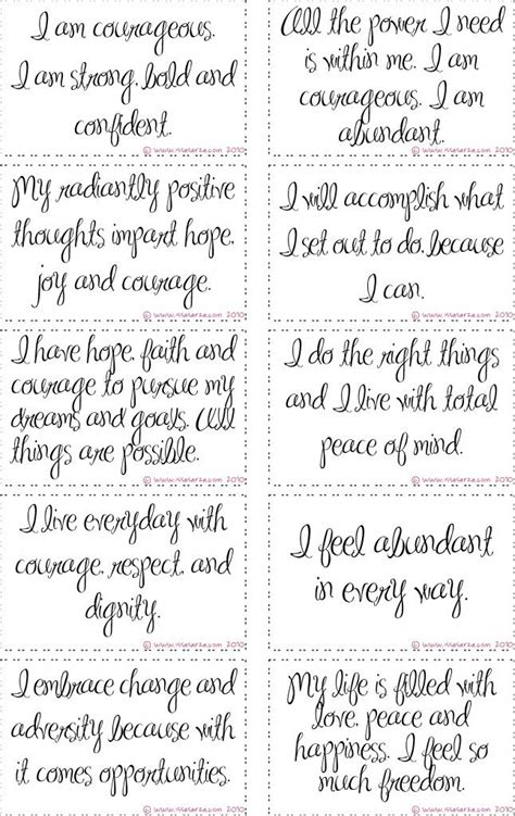 Free Printable Affirmation Cards Pdf