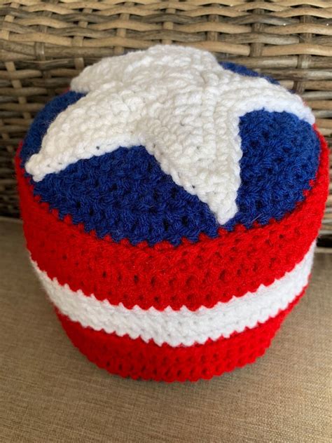 Captain America Crochet Hat - Etsy