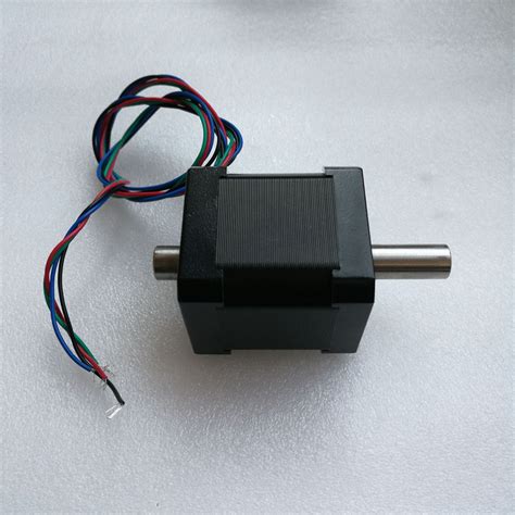 Nema 17 Hollow Shaft Stepper Motor Dual Shaft 0 44nm 1 68a 42x42x48mm 4 Wires