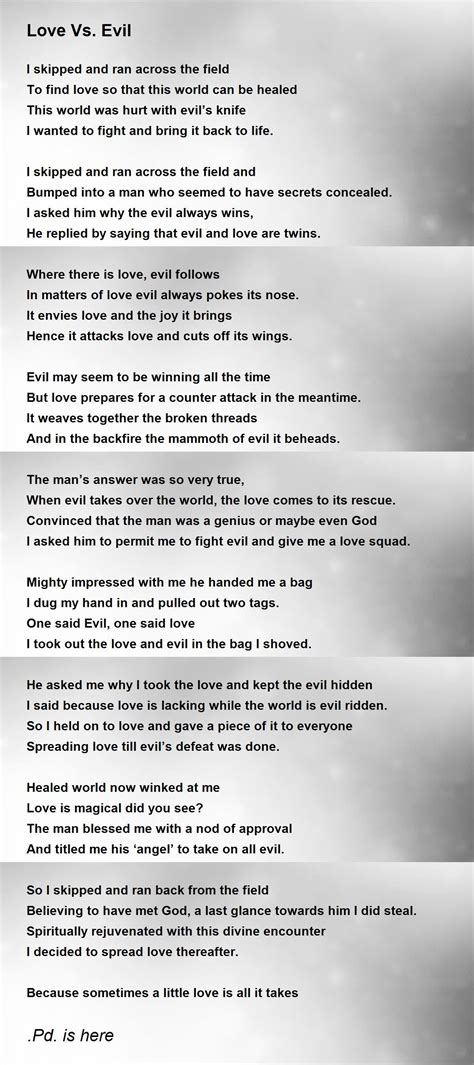 Famous Good Vs Evil Poems