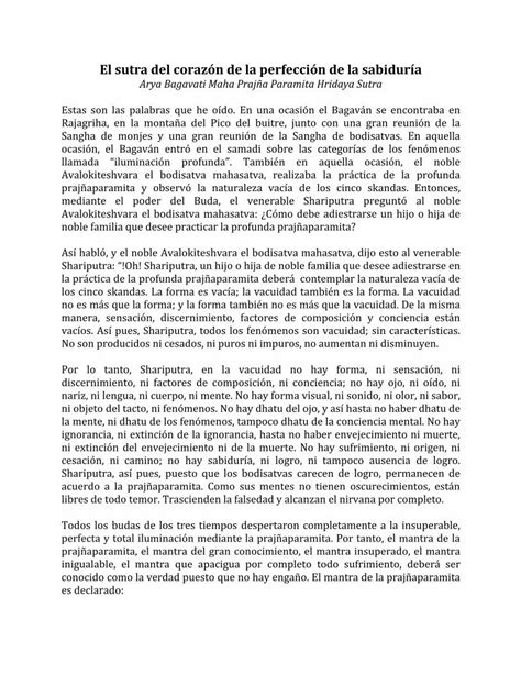 PDF El sutra del corazón de la perfección de la sabiduríamexico