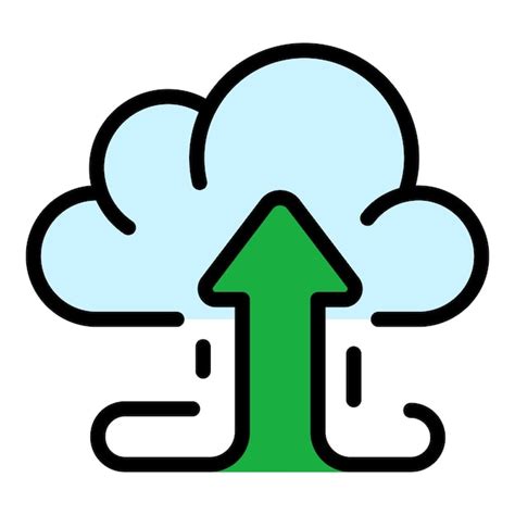 Premium Vector Upload Data Cloud Icon Outline Upload Data Cloud