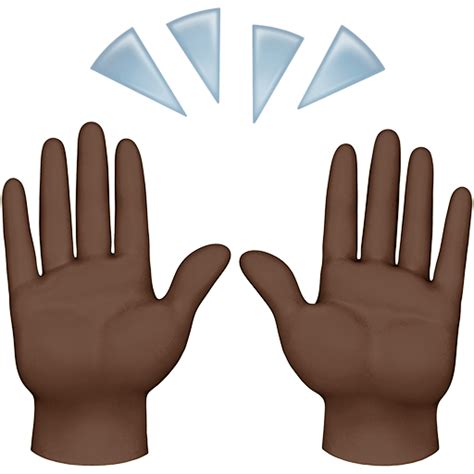 🙌🏿 Raising Hands Dark Skin Tone On Twitter Emoji Stickers 13 1