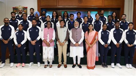 Pm Modi Interacts With Paris Olympics Bound Indian Athletes Extends