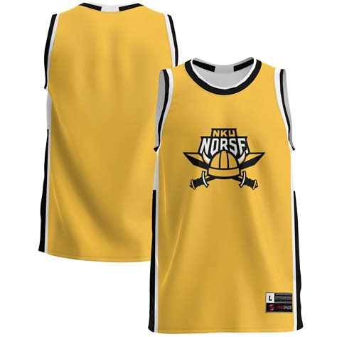 Northern Kentucky University Norse Basketball Jersey Gold Ncaa Bluefink