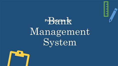 Bank Management System Project Ppt