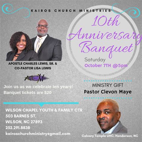 Pastor's Anniversary Archives - Kairos Church Ministries