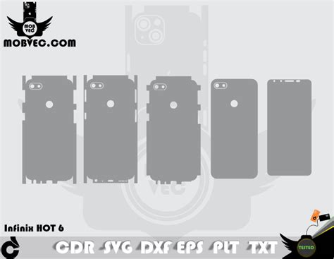 Infinix HOT Skin Cut Template Vector VectorGi Digital Market