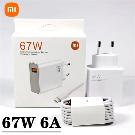 Xiaomi Cargador Turbo Original De 67W Adaptador De Corriente De Carga