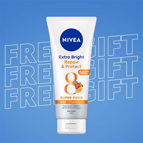 Jual Gift Nivea Body Serum Extra Bright Repair Protect Spf Ml