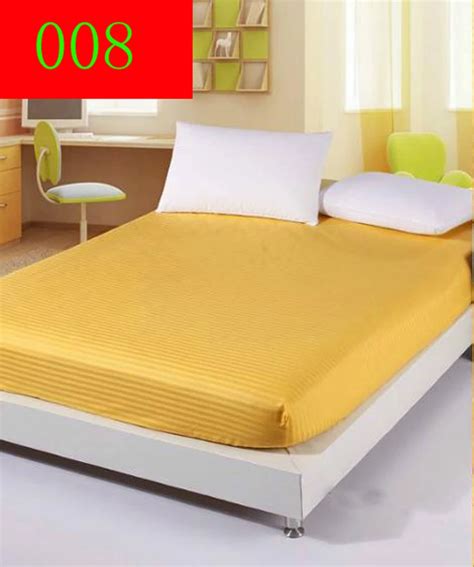 Yellow Hotels Home Cotton Fitted Sheet 1pc Single Double Bed Sheets