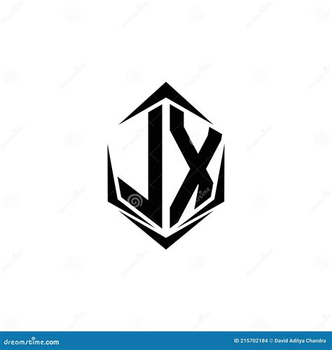 Initial LX Logo Design With Shield Style Logo Business Branding Stock