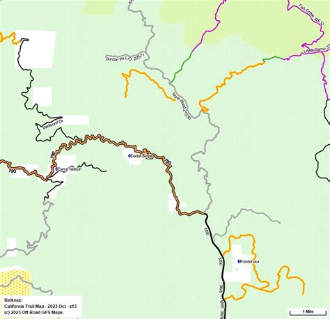 Sequoia Nf Western Divide California Trail Map