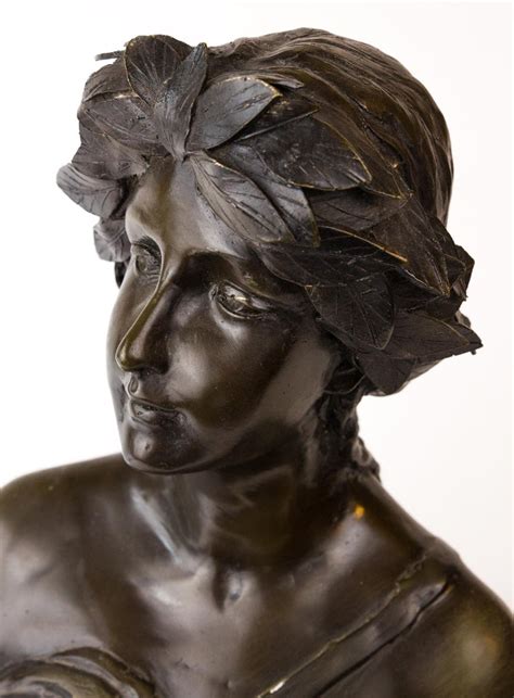 Daphne Classical Bust Sculpture Metal And Plaster First Half Of The