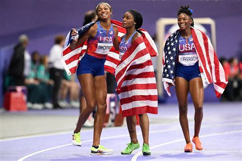 Paris Olympics Richardson Shines As Us Win Womens 4x100m Relay Gold