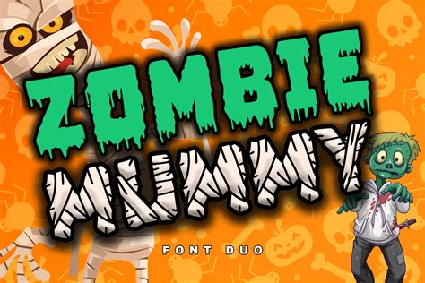 Zombie Mummy Font By Thomasaradea · Creative Fabrica