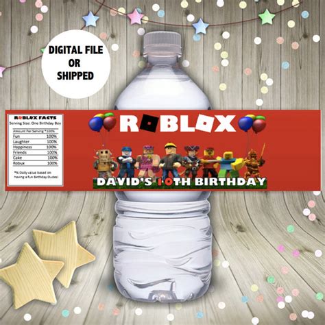 Roblox Water Bottle Labels