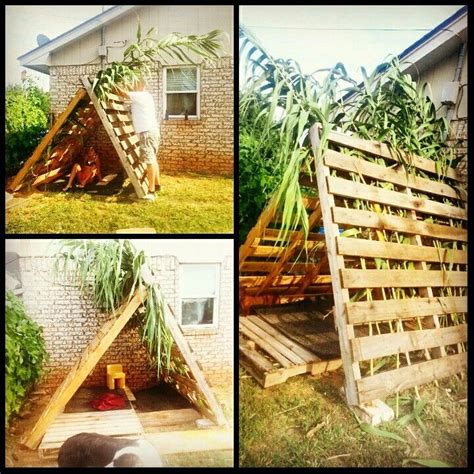 Easy Pallet Fort Diy Pallet Fort Diy Fort Recycled House Recycling