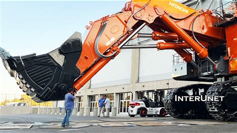 Hitachi Ex5600 7e Electric Mining Excavator Moving Out Of Minexpo Youtube