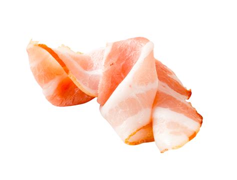 Bacon Strip White Background Slice Ham Thin Png Transparent Image