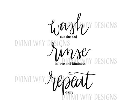 Wash Rinse Repeat Svgpngdxf Cut Files Laundry Room Decor Etsy