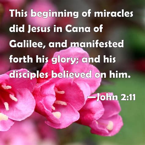 John This Beginning Of Miracles Did Jesus In Cana Of Galilee And