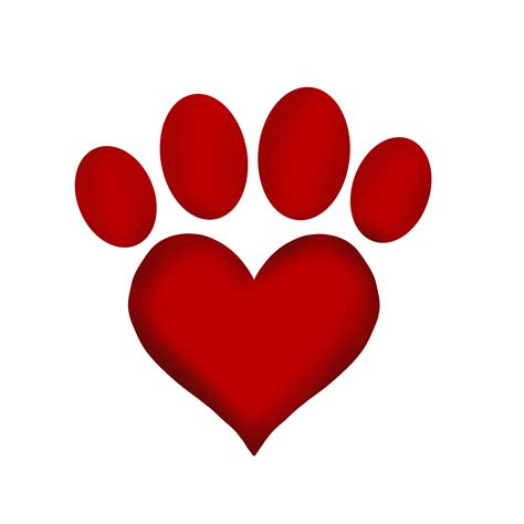 Dog Paw Print PNG Heart Dog Paw Digital 300 Dpi Commercial - Etsy | Paw ...