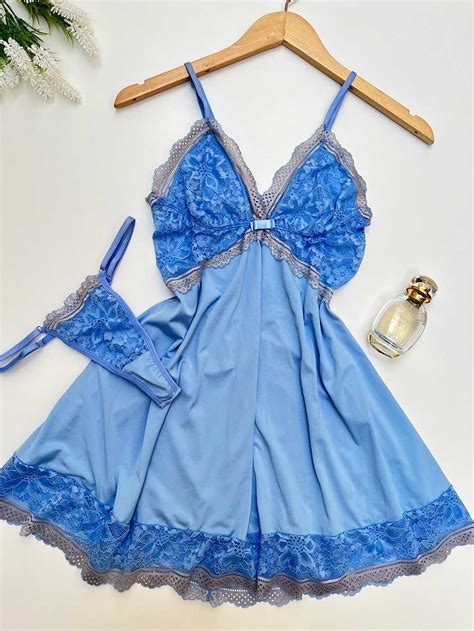 Camisola Luxo Detalhes Em Renda Karina Realize Lingerie