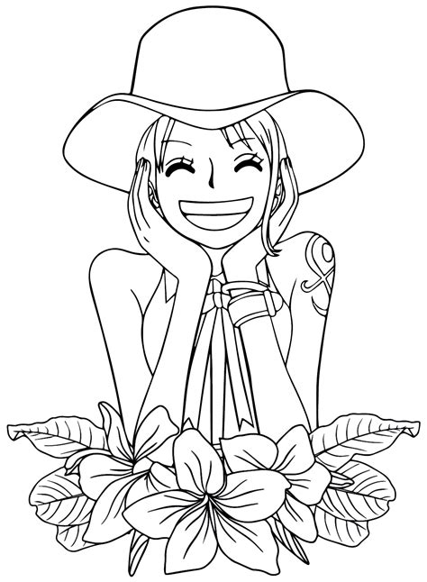 One Piece Coloring Pages Nami Edition