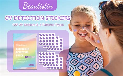 Beautistin Uv Stickers For Sunscreen 120 Count Uv