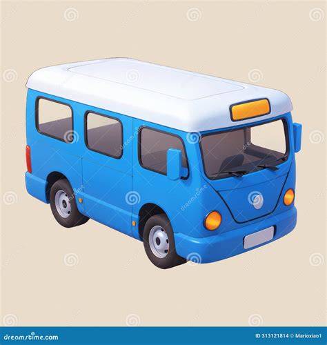 Mini Van Bus Icon Cartoon Illustration Stock Illustration ...