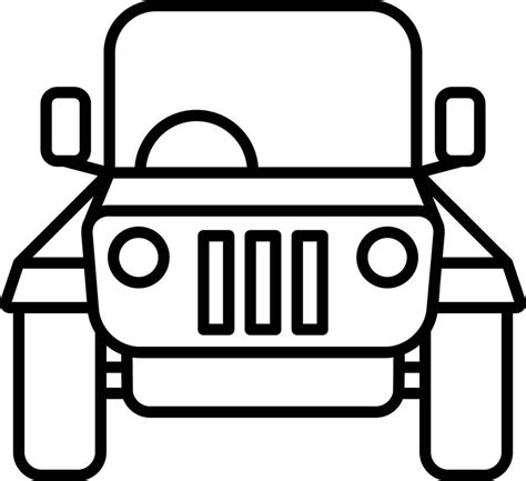 Jeep Outline vector illustration icon 36482240 Vector Art at Vecteezy