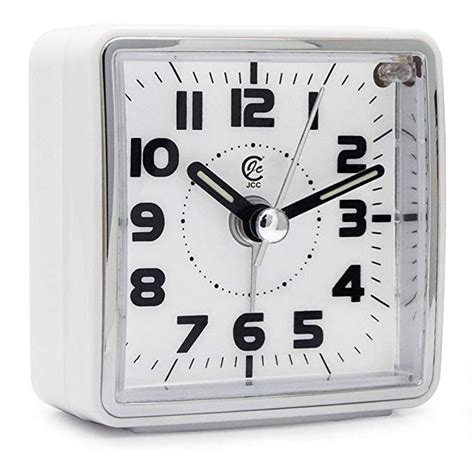 Jcc Mini Travel Analog Alarm Clock Non Ticking Battery Operated