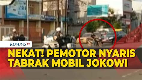 Ini Tampang Pemotor Yang Nyaris Tabrak Mobil Presiden Jokowi Saat Iring